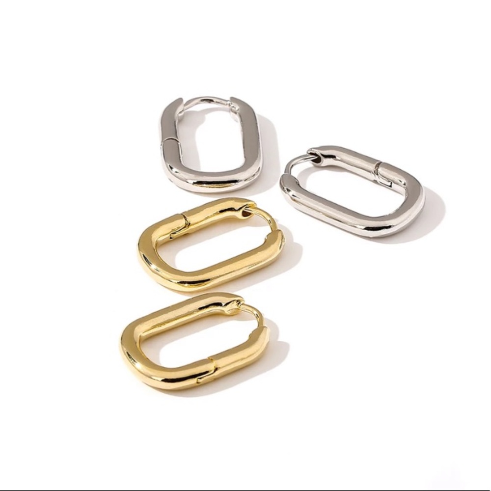 Gold plated Hoop Earrings - Picture 9 of 10